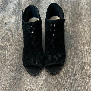 Sam Edelman Black Peep-Toe Ankle Booties